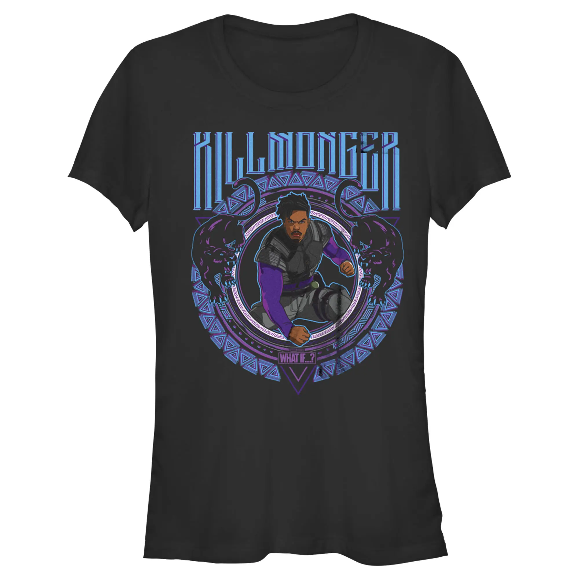 Juniors Womens Marvel What if…? Killmonger T-Shirt