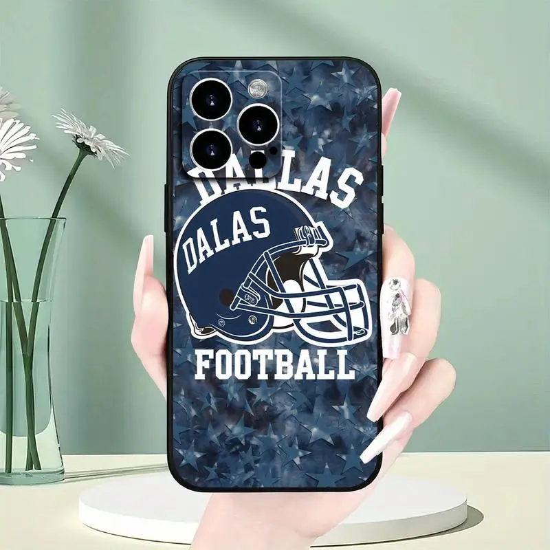 Personalized Colorful Animal-Inspired Dallas Football Protective TPU Phone Case for iPhone 11/12/13/14/15/16/17 Pro Max/Plus/Air, Shock-Resistant, with Lens Protection