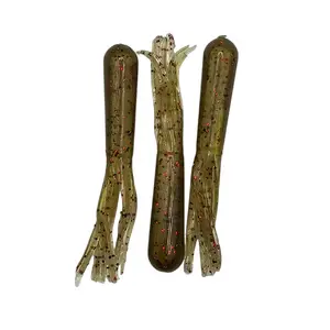 BassAttackerBaits 4 Inch Triple Dipped Tubes Fishing Lure - 10 Per Pack - Powerful Catch Freshwater Artificial Bait for Bass & Catfish - Soft Plastic Gear Outdoor Fishing