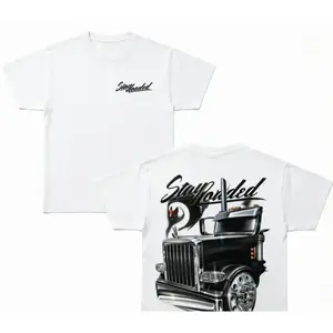 Stay Loaded Semi truck Graphic Tee, Summer Outfits Classic 18 Wheeler Trucker Printed Top