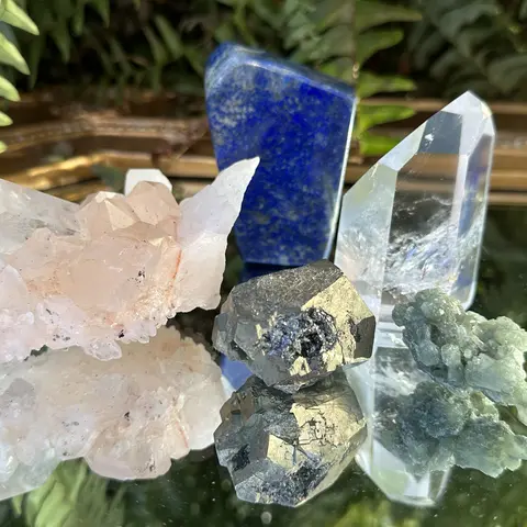 Amityville Apothecary Intuitive Crystal Mystery Box - Carefully Curated 4-6 Pieces Non-Natural Crystal Decoration Set for Adults, Tucson Home Ornament for Balance & Support