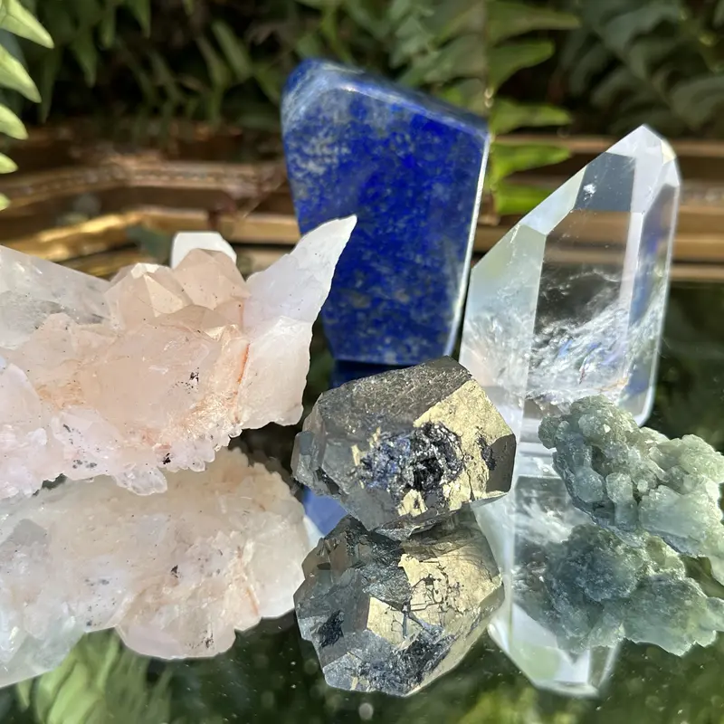 Amityville Apothecary Intuitive Crystal Mystery Box - Carefully Curated 4-6 Pieces Non-Natural Crystal Decoration Set for Adults, Tucson Home Ornament for Balance & Support