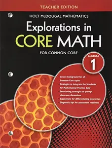 USED Book - Explorations in Core Math Algebra 1 by HOLT MCDOUGAL (Paperback) - english
