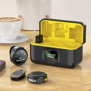 Wireless Lavalier Lapel Microphone Phone Live Game Recording Interview with Magnetic Clip