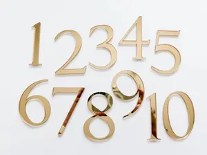 3D Wedding Table Numbers