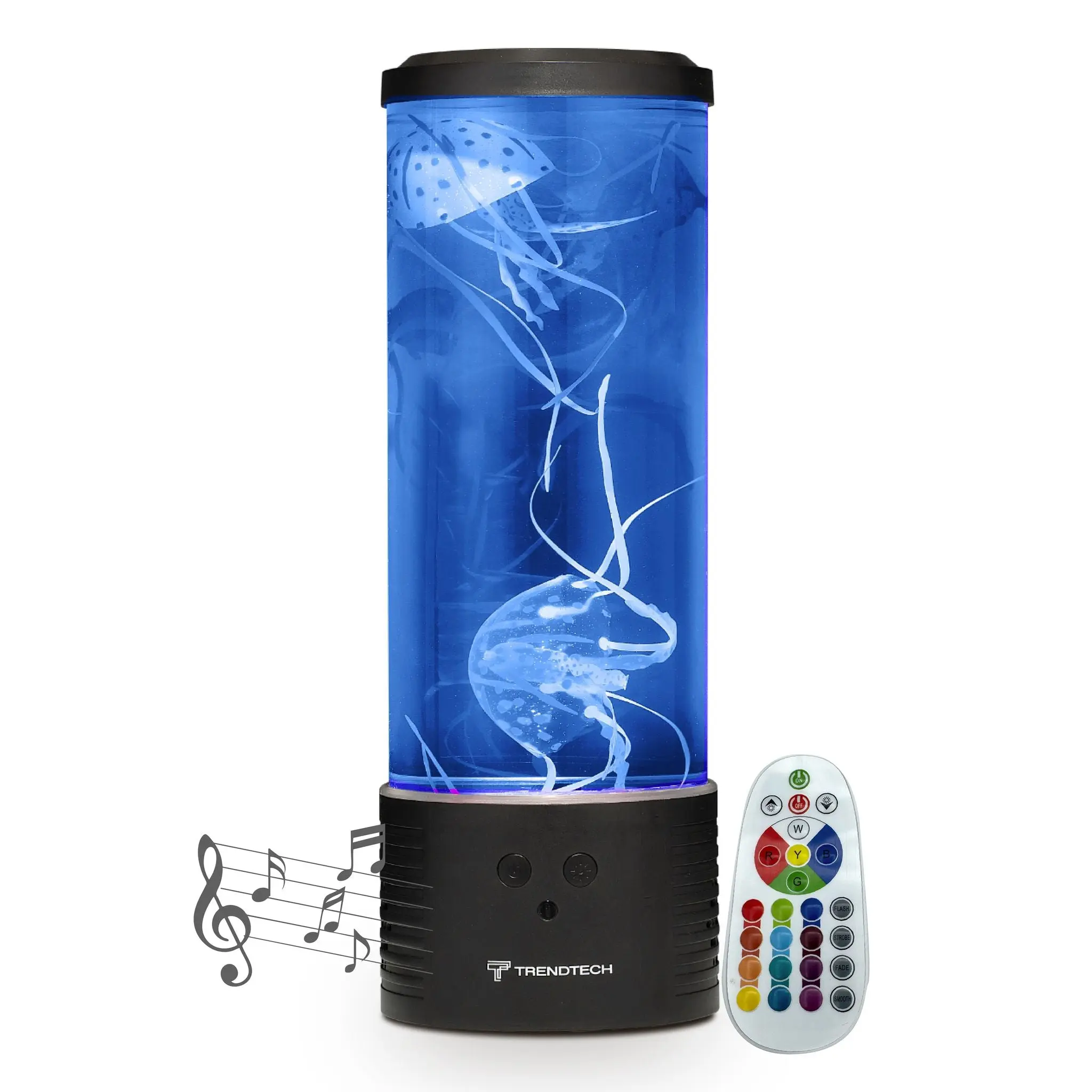 10-Inch Tall Jellyfish Mood Light Water Speaker with Bluetooth Audio, Noise-Reducing Function, Auto Timer, Touch Controls for Home Relaxation, 10 Inches Tall