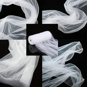 54-Inch Wide x 40 Yards Soft Mesh Tulle Fabric for Wedding Dressmaking Bridal Gift Wrapping Ceremony Backdrops Home Decorations Parties Celebrations