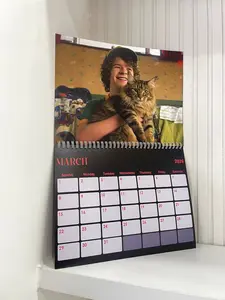 Stranger Characters with Cat 2026 Calendar Funny Gift for Friend