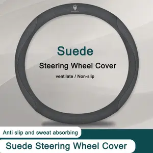 Maserati Genuine Leather Steering Wheel Cover, Non-Slip Antislip Design, Fits Old Ghibli Levante Granturismo Quattroporte