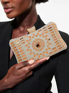 Luxury Rhinestone Evening Clutch Bag for Women, Fashion Wedding Party Dress Bridal Handbag, Detachable Strap Shoulder Crossbody Bag