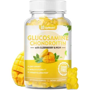Sugar-Free Glucosamine Chondroitin Gummies – Extra Strength 1500mg Glucosamine with Chondroitin, MSM, Elderberry & Turmeric – Advanced Joint Support Supplement for Flexibility & Mobility – Move Free Joint Health Formula for Men & Women