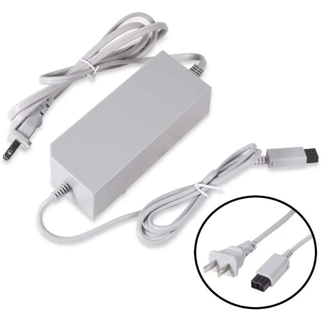 Durable AC Adapter Charger with Plug & Power Supply Cord Cable for Nintendo Wii Game Console Accessories