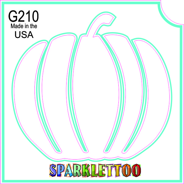 212 MAIN Men's Ruby Red G210 Glitter Tattoo Stencil Pack - 3-Ply, 1.5x2.3x2.3 in, Pumpkin 2 Design, 100 Pieces, Cosmetic, Glitter Effect, Easy to Apply, Skin-Safe, Costume Accessory