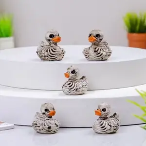 New Halloween Skull Duck Skeleton Festival Party Craft Resin Decor Decoration, Cute Grain Desktop Ornament, Festive Holiday Decorative Item