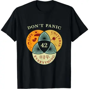 Life Universe Everything 42 Science Fiction Space Lovers T-Shirt,Made in USA