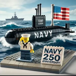 Micro Bricks Aircraft Carrier Building Blocks Set - 2000+ Pcs Naval Ship Model Kit, STEM Construction Toy, Screen-Free Gift for Boys 8-14, DIY Mosaic Making Supply