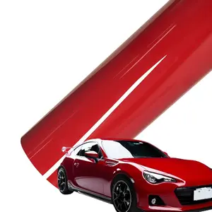 Classic Red PVC Vinyl Wrap Film Self Adhesive Car Motorcycle DIY Sticker Decal With Air Release