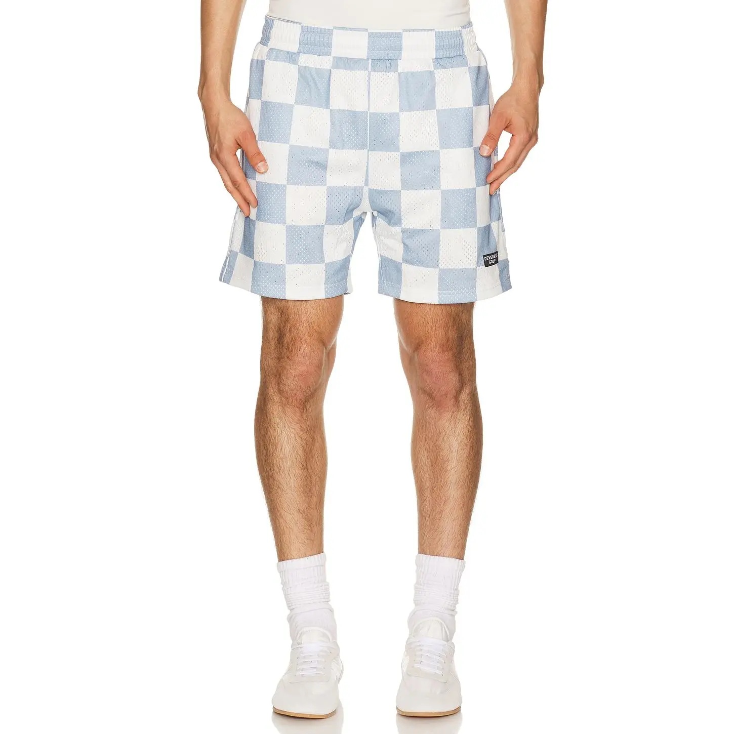 Devereux Golf The Printed Golf Mesh Short in Marine Layer Check