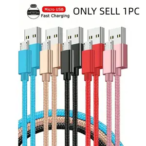3.3ft/6.6ft High-Speed Durable Micro USB Fast Charging Cable For Android Phones Long Charger Cord- Compatible With Samsung, Redmi, OnePlus, And 1pc