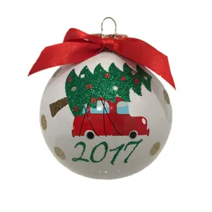 "2017" Polka-dot Round with Red Bow