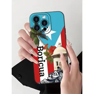 Puerto Rico - Themed Printed 2D Pattern Popular Creative High - End Beautiful And Fashionable Commuting Personality Style Suitable ,For IPhone 17 Pro Max Plus Air/16/15/14/13/12/11 Samsung Galaxy S25 S24 S23 S22 Ultra Plus FE