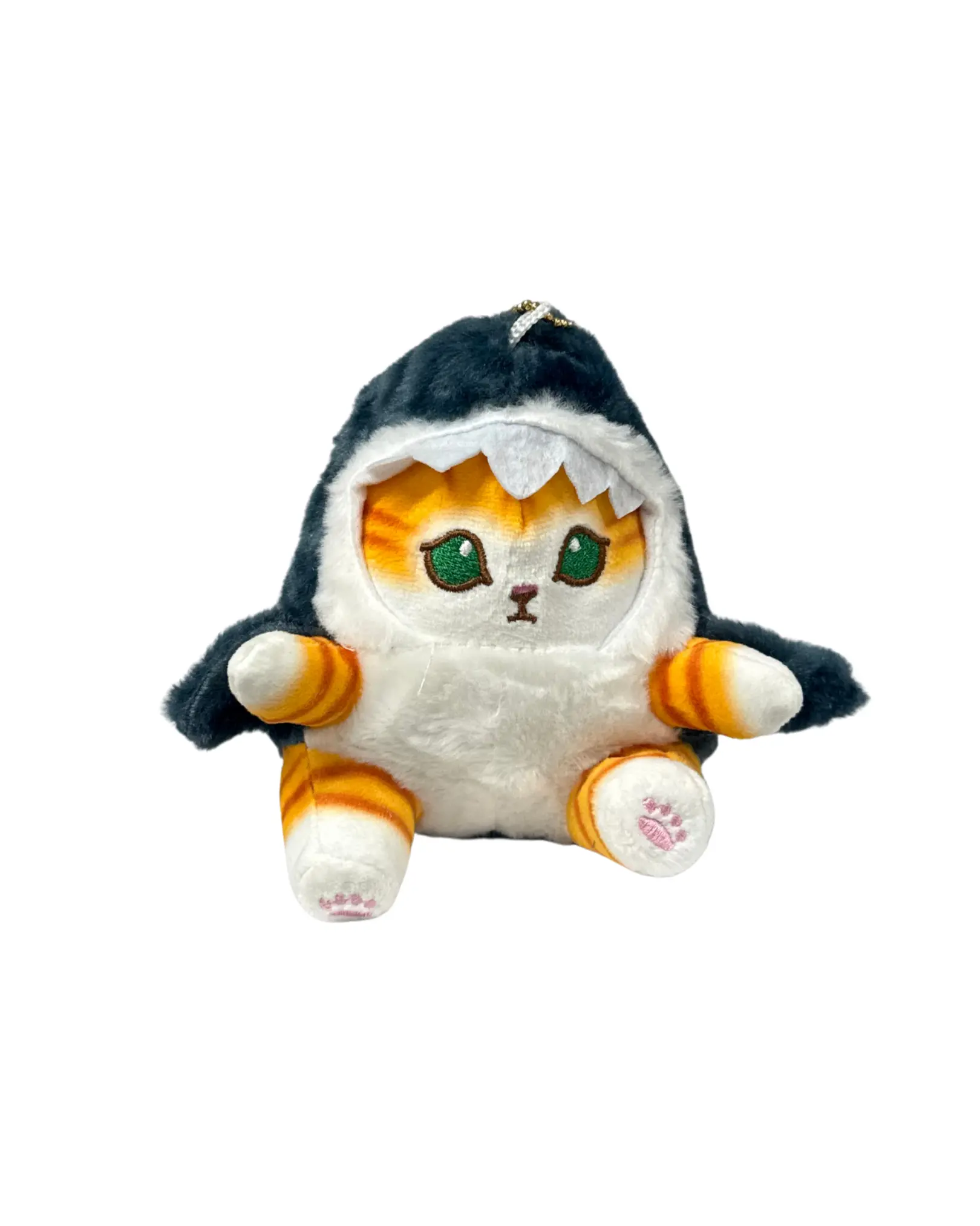 [K2] Cat in Shark Hoodie Plushie Keychain - Keychain, Plushie Keychain, Bag Charm, Cat, Shark, Gifts, Gift Ideas