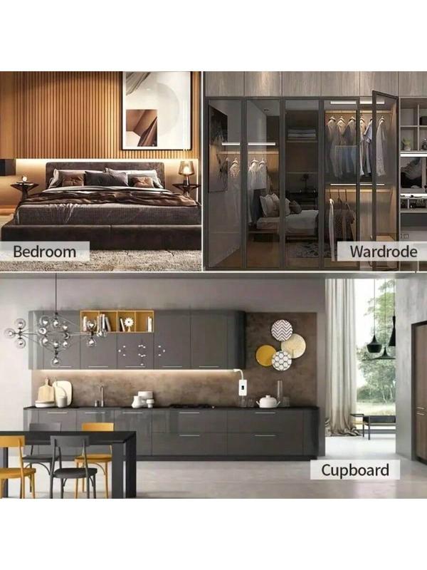 （FINAL CLEARANCE!While Supplies Last）OMING Motion Sensor COB LED Light Strip  Cool White 6000K | 3 Lighting Modes & 3 Brightness Levels | with Power Adapter for Kitchen, Stairs, Cabinet, Bedroom