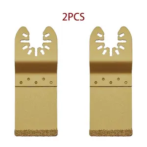 2pcs Diamond Oscillating Blade Set, Efficient Flush Cut Design for Easy Grout Removal & Mortar Cleansing, Durable Replacement Tools