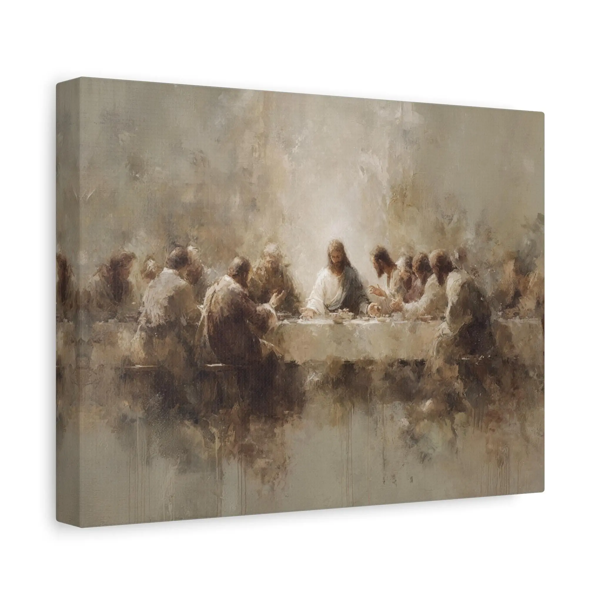 [Unframed] Modern Last Supper Wall Art: Large Christian Wall Art, Christian Gift, Jesus Canvas