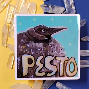 Pesto the Penguin 2.5 Inch Waterproof Vinyl Sticker for Hard Surfaces