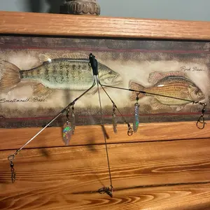 5 arm Kashper umbrella rig designed to stroll up to 5 minnows at one time.