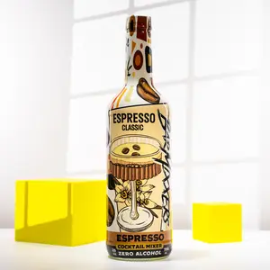 Cocktail mixer Espresso coffee cocktail syrup – non-alcoholic, classic Italian cafe flavor, rich Espresso with vanilla & cacao, creamy texture