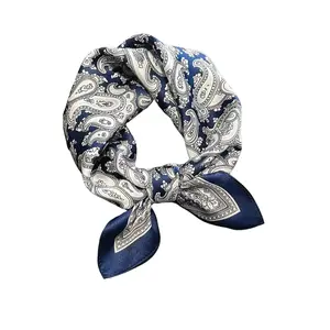 Luxurious 100% Mulberry Silk Scarf, Women’s Paisley Print Square Scarf Shawl, Women’s Pocket Square Handkerchief, Decorative Scarf for Women