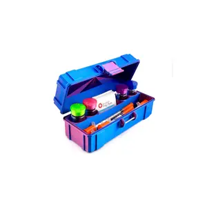 4-Slot 3 ml or 10 ml Vial Case with Extra Storage for Syringes, Alcohol pads,  | Organizer for GLP-1, Peptides, Research
