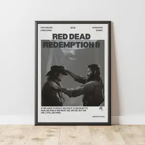 Red Dead Redemption II Poster | Gaming Room Poster | Gaming Wall Poster | Gaming Print | Game Gift | Video Games | Gaming Wall Art | RDR 2