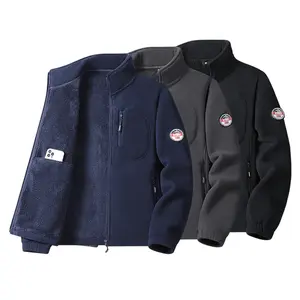 Men's Fleece Jacket for Autumn and Winter, Zip-Up Style, Fleece-Lined, Warm and Windproof Outerwear