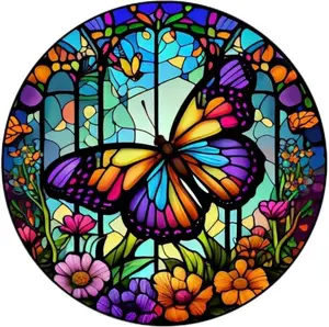 Butterfly Flower Diamond Art Set , Adult Beginner Diamond Painting Set,5D Diamond Painting Set,Wall Decor Home Decor Gifts 12x12inch