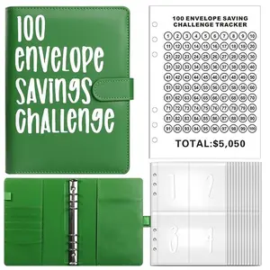 100 Envelopes Money Saving Challenge - A5 Money Saver Budget Binder Book with Cash Envelopes and Numbers, 100-Days of Easy and Funny Ways to Save $5,050 Cash Envelope Challenge Binder