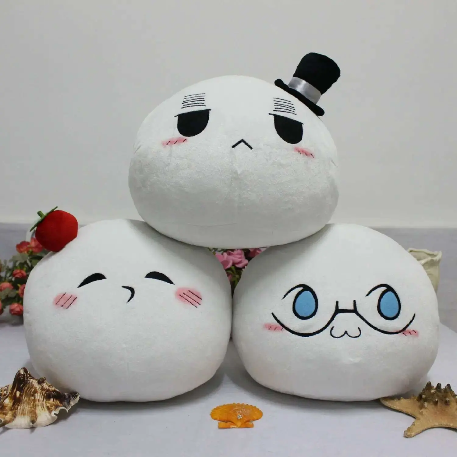 32CM Anime Hetalia APH Plush Toys China America Russia Spain France Germany Italy UK Lovely Expression Spherical Tatami Pillow