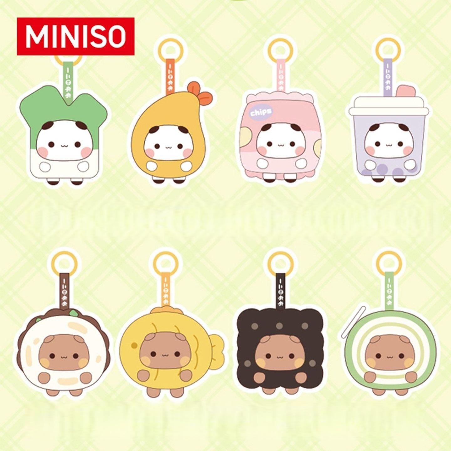 Miniso YiEr & BuBu Plush Keychain Blind Box,Soft Plush Pendant,Suitable for Bags,Fun Anime Merchandise and Collectible Gift for Fans