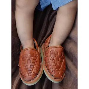 El Jr Leather Shoes - Round Toe Summer Slippers for Women - Mexican Handmade Huaraches - Comfortable & Comfy Footwear