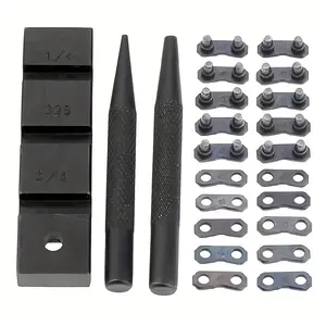 3-Piece Chainsaw Repair Tool Set, Includes 10 Chain Links Connectors, Pocket Chainsaw Breaker, Maintenance & Replacement Tools