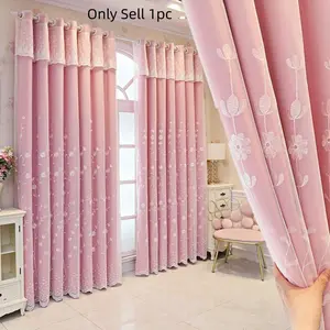 1pc Elegant European Style Dual-Layer Blackout Curtain Set, Luxurious Living Room & Bedroom Window Treatment, Home Decoration Curtain, Stylish Home Decor, Blackout Window Cover, Curtains Black Out