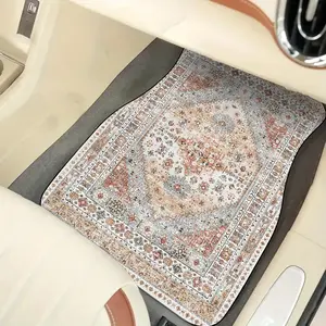 Vintage Pattern Car Floor Mat, Non-slip Car Floor Mat, Fashionable Car Interior Decoration Accessories