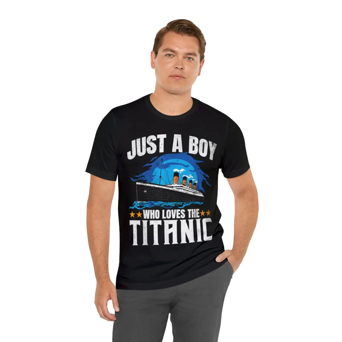 Boys who just love the RMS Titanic T-Shirt
