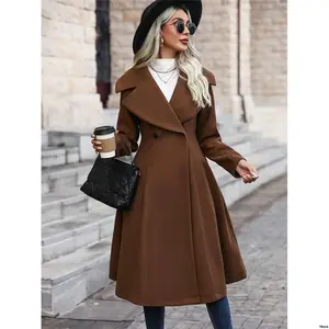 breastedPeacoatWithLargeLapelCollar - Double tiktokClasiLadies