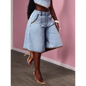 New denim jeans with loose and casual spring and summer pants, elastic and comfortable, fashionable and washed craftsmanship women's mid pantsRAIMENTRY