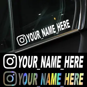 New 2026 User Name Custom Personalized Instagram Vinyl Decals Motorcycle for Instagram FACEBOOK Customization Needs Remarks Car Sticker car decoration accessories