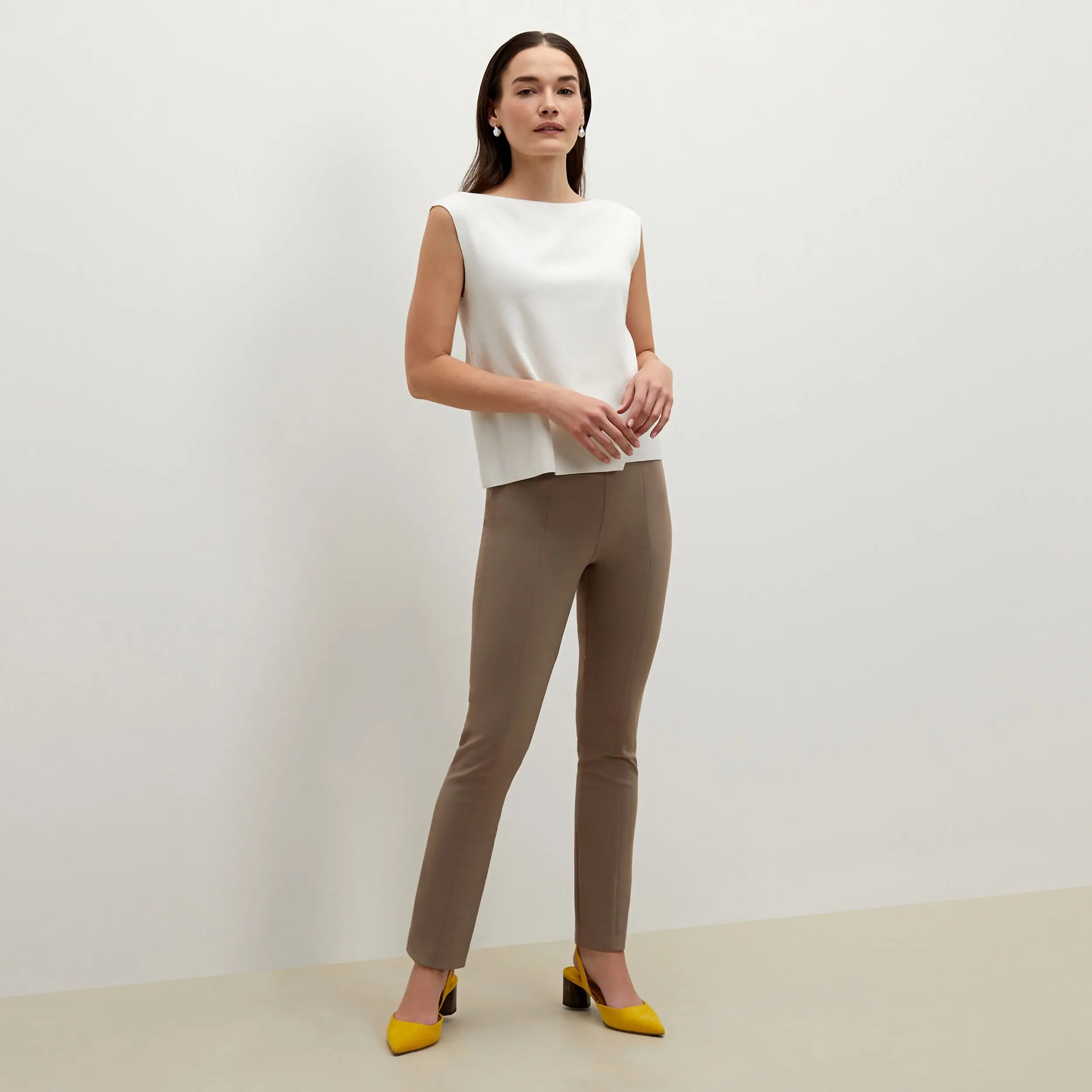 Foster Cigarette Pant - PowerStretch :: Russet