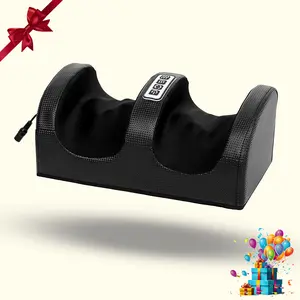 Foot Massager without Remote Control - Ankle & Calf Massage with Kneading & Rolling for Feet, Therapy & Comfort, Black Color, Fitness Equipment